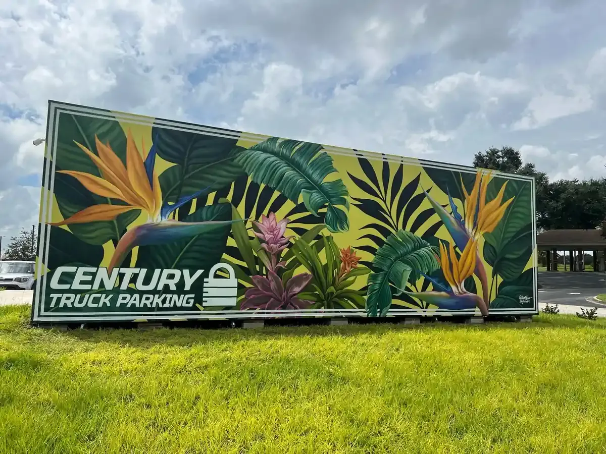 billboard or company sign for century truck parking 