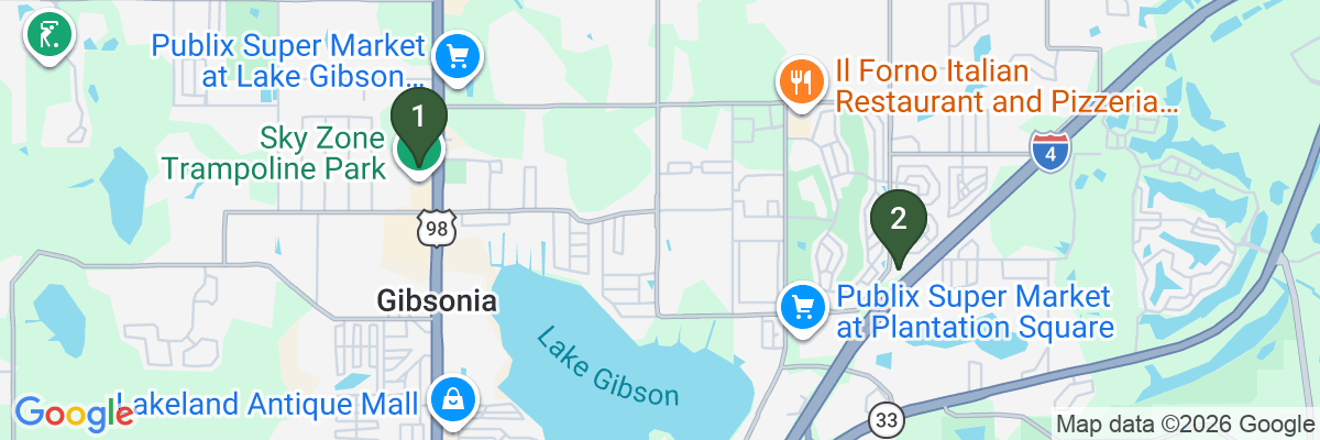 Map showing facility locations
