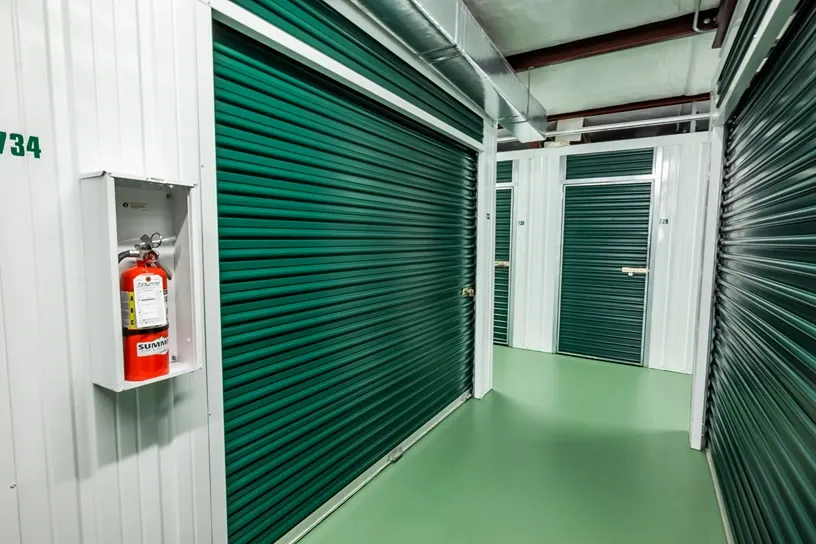 interior storage unit with roll up door