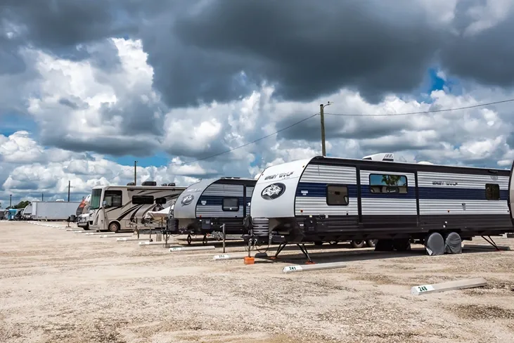 uncovered RV parking