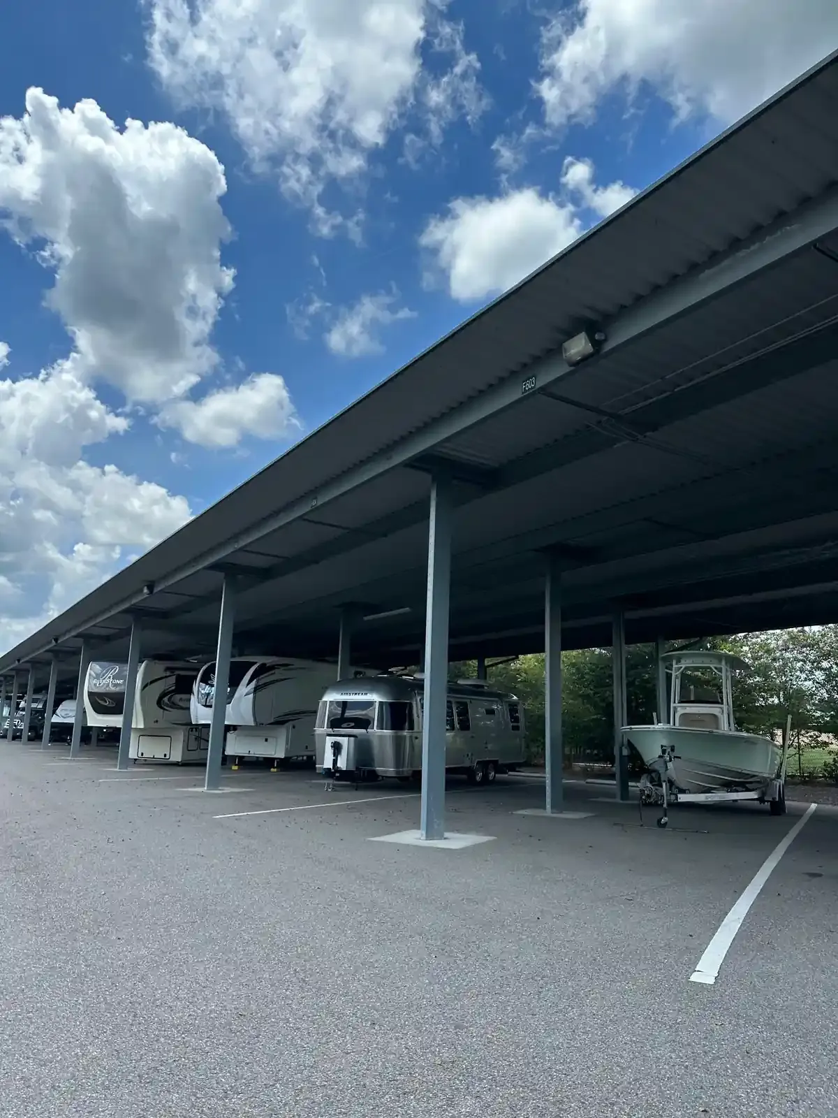 Century Boat & RV Storage - Sandpiper canopy, covered parking storage for trailers, rv, boats