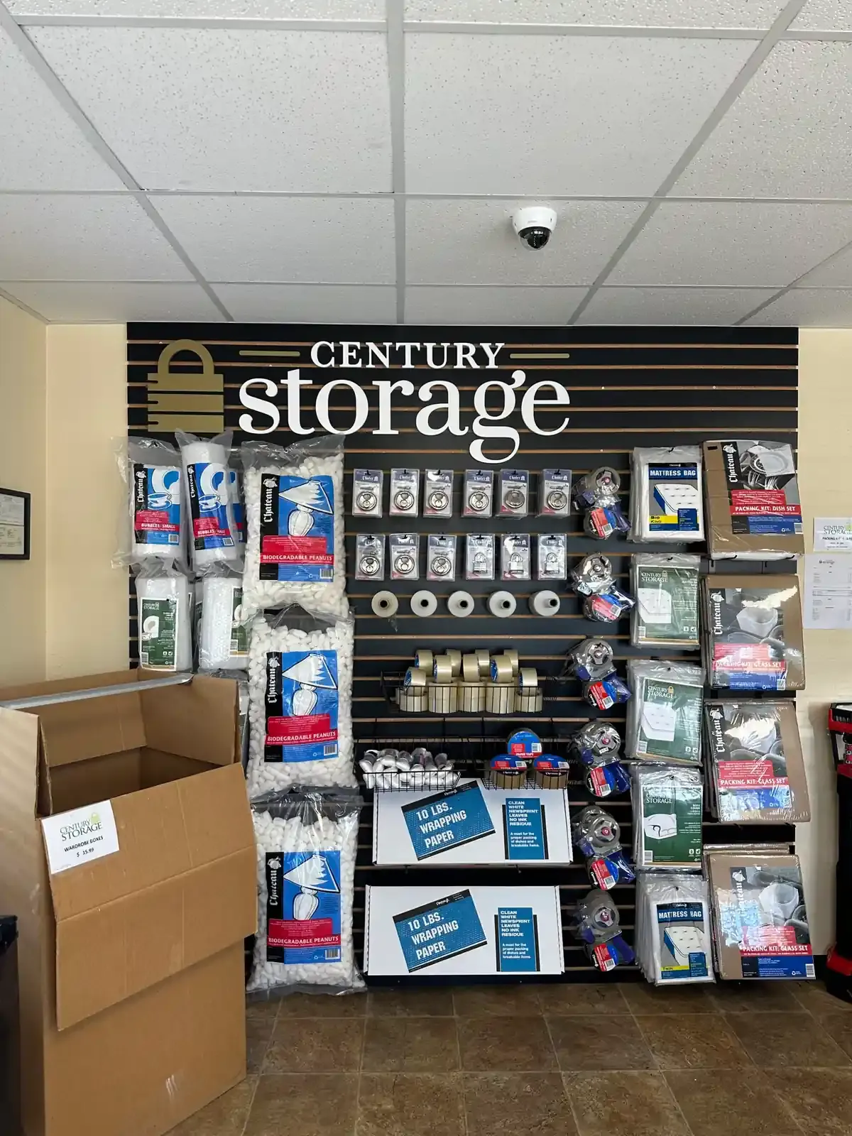 Packing and moving supplies at Century Storage