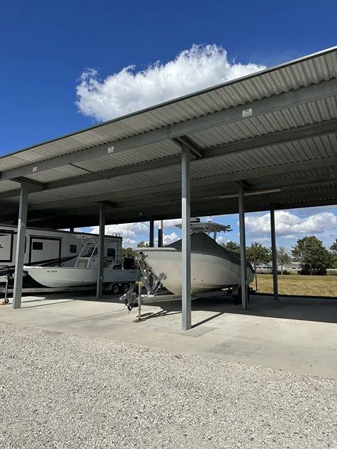 Dedicated parking spaces for boats, cars, trucks, and RVs of all sizes. Century Storage.