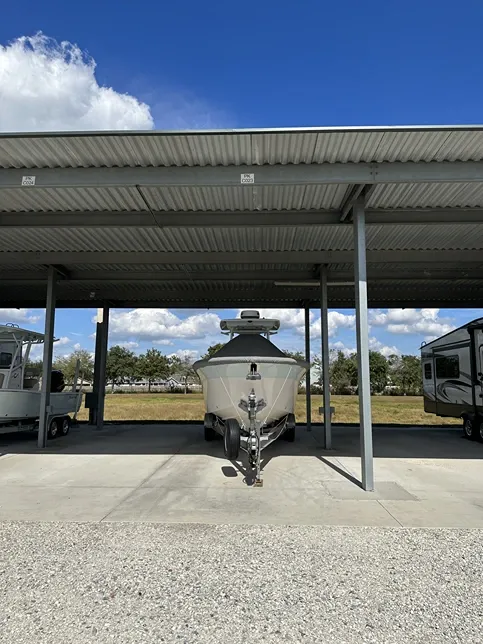 Covered boat storage at Century Storage Riverview