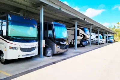 RV storage, vehicle covered parking storage in Davenport