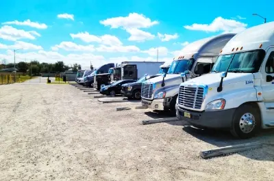 Semi Truck, large truck parking storage options in Davenport
