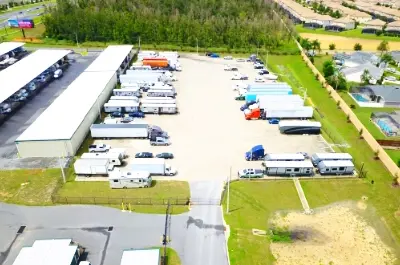 aerial view of storage facility in davenport