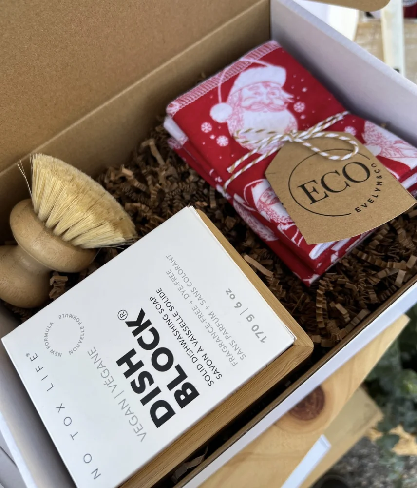 gift box with holiday gift set