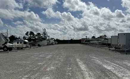 Spacious storage options for vehicles and RVs, including drive-up units Punta Gorda.