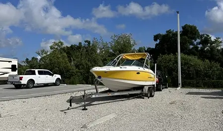 Convenient drive-in storage for vehicles, RV, boat, large trucks, campers, and motorhomes. Punta Gorda